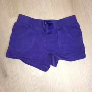 Carter’s Girl’s size 5 Purple Knit Shorts Decorative Fake Drawstring, 2 Pockets